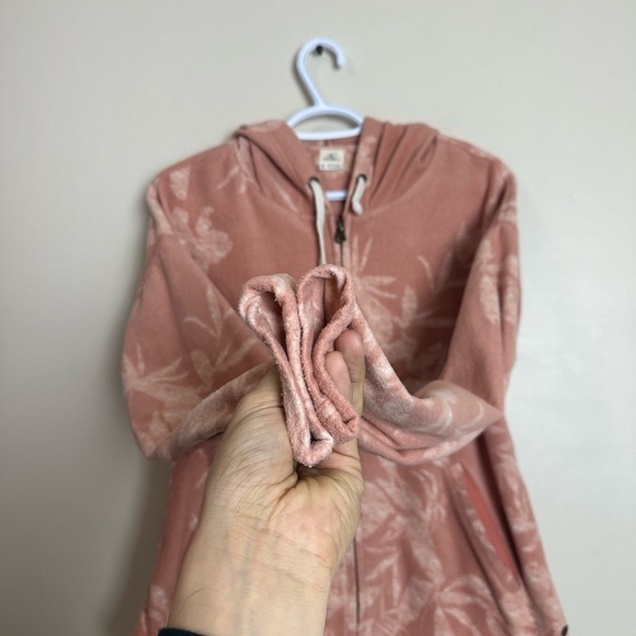 O'Neill Size S Pink Floral Bomber Jacket - Picture 3 of 5
